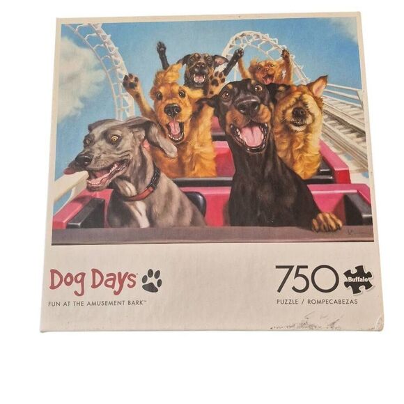 Buffalo Games Dog Days Fun at the Amusement Park 750 pc Jigsaw Puzzle - Picture 6 of 7